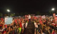 El candidato presidencial congregó una de las mayores manifestaciones políticas de su campaña.  