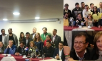 Imágenes del evento de adhesión a Gustavo Petro.