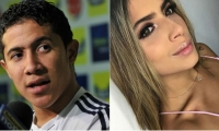 Michael Ortega, futbolista, y Michelle Delgado, modelo.