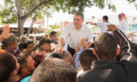 Iván Duque durante una manifestación en el municipio de Ciénaga