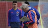  José Pékerman y James Rodríguez. 