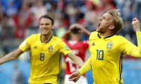 Emil Fosberg celebra el gol de la clasificación. 