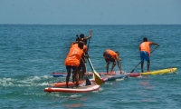 La playa y la bahía del sector de El Rodadero fueron el escenario de la 1ra Válida del Circuito Nacional de Surf, en el marco de la 58 versión de la Fiesta del Mar.