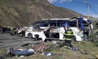 Bus accidentado en Ecuador.