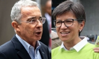 Alvaro Uribe y Claudia López.