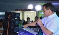 Alcalde Martínez, durante entrega del puesto de salud de Taganga.