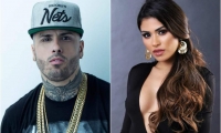 Nicky Jam y Angélica Cruz.