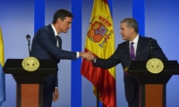  Presidente de Gobierno español y el Presidente de Colombia, Iván Duque.