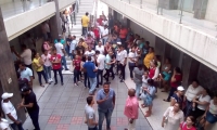 La plazoleta de la sede judicial del Edificio Galaxia luce así a esta hora de la mañana.