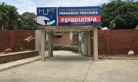 Entrada de la unidad psiquiátrica del hospital Troconis.