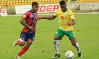 Acción del partido entre el Unión y el Real Cartagena.