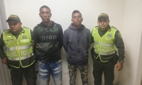 Los capturados son Cristian David Jiménez de la Hoz, de 23 años; y Romario Desousa Donado, de 25.