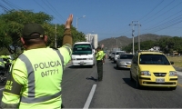 La Policía de Tránsito y Transporte realizó controles viales durante el puente festivo