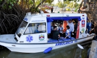 Esta es la ambulancia acuática que transportará pacientes desde los pueblos palafitos.