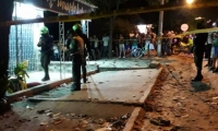La Policía hizo presencia en el estadero donde fue asesinado un hombre en Garagoa.
