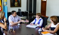 La ministra de Trabajo, Alicia Arango, se reunió con el alcalde Rafael Martínez. 