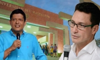 Pablo Vera, Rector de la Universidad del Magdalena y Carlos Caicedo.