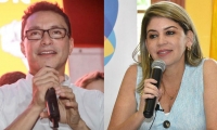 Carlos Caicedo, gobernador electo del Magdalena, y Virna Johnson, alcaldesa electa de Santa Marta  