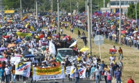 Marcha del 21N en Santa Marta.