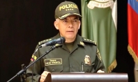 General Óscar Atehortúa, Director de la Policía Nacional.