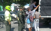 Policía Metropolitana de Santa Marta Controles a migrantes.