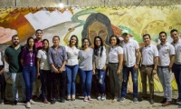 Entrega del mural del Bicentenario.