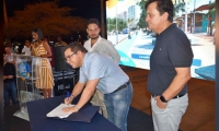 Firma del acta de compromiso de ejecución de las obras de recuperación del camellón Rodrigo de Bastidas.