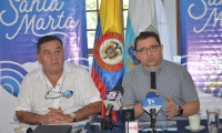 El alcalde junto al director del Inred dieron a conocer que Santa Marta también aspira organizar unos Panamericanos de Playa. 