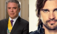 Presidente de Colombia, Iván Duque y el cantante Juanes