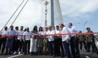 Inauguración del nuevo puente Pumarejo.