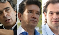 Sergio Fajardo, Luis Pérez y Federico Gutiérrez.