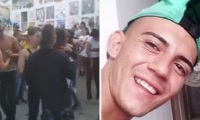 Familiares y amigos despidieron con una 'rumba' a Maicol Rodolfo Gómez Espíndola, de 19 años.