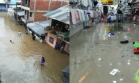 Las inundaciones afectaron los barrios y el sector comercial de seis municipios.