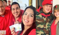 Diosdado Cabello y sus hijos Tito y Daniella