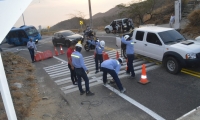 Desde tempranas horas el Distrito comenzó el retiro de los resaltos.