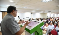 En el auditorio Julio Otero Muñoz se llevó a cabo la primera sesión de la Cátedra Colombiana de Ciencias Exactas, Físicas y Naturales, espacio en el cual se trataron temas de sostenibilidad del medioambiente.