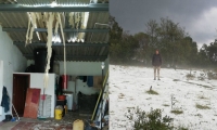 Fuerte granizada en la zona rural Ráquira, Boyacá