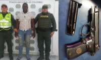 Róbinson Banguera Banguera fue capturado por porte ilegal de armas y lesiones personales.