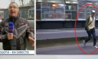 Patrullero RCN fue atemorizado con arma blanca por colado de Transmilenio