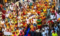 Marcha de palenqueras y demás vendedores en Cartagena para exigir derecho al trabajo