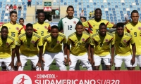 Selección Colombia sub 20 en el Sudamericano de Chile.