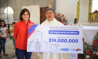 La gobernadora Rosa Cotes donó $14.000 millones de pesos para el templo.