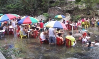 Balneario en el río Gaira en el corregimiento de Minca. 