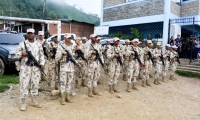 El pelotón del Batallón de Alta Montaña realizará recorridos permanentes por la zona.