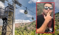 Turista consume marihuana en metro cable