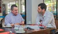 Reunión de el 'Mello' Cotes con el director ejecutivo de la Asociación Hotelera y Turística de Colombia (Cotelco) seccional Magdalena.