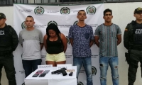 Los capturados fueron presentados por la Policía de Santa Marta.