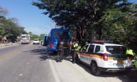 La Policía y el Ejército hacen presencia en las vías del Magdalena. 