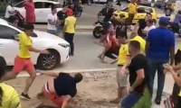 Imagen de la bochornosa pelea, este domingo en Santa Marta.