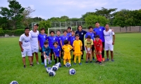 Escuela de fútbol de la Sergio Aboleda para disfrute de niños samarios